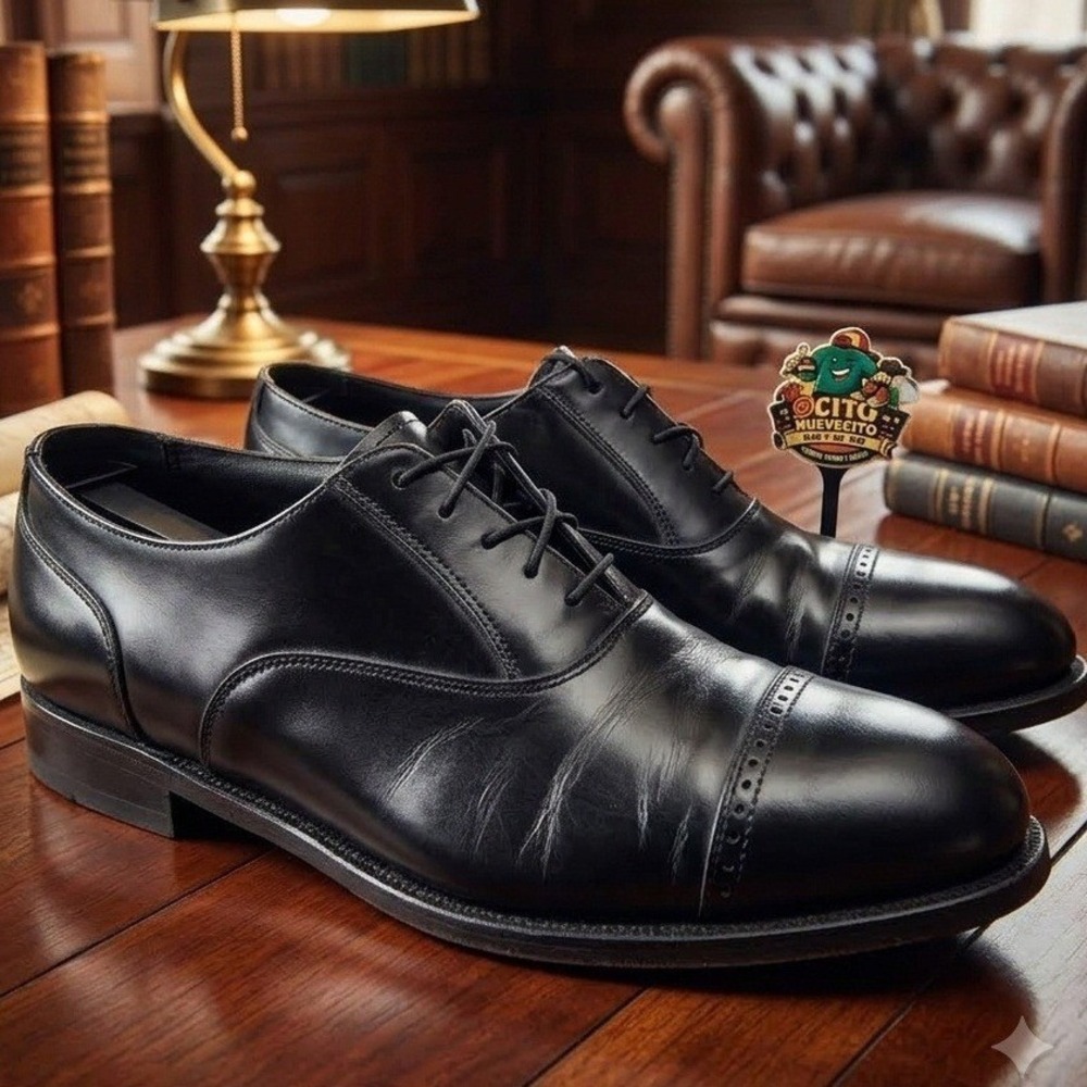 Florsheim Mens Black Leather Cap Toe Oxford Dress Shoes 535489 Size 11 D